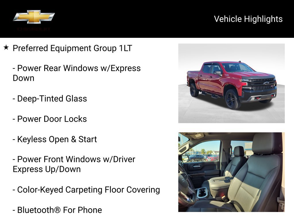Used 2021 Chevrolet Silverado 1500 LT Trail Boss w/ Convenience Package II AWD/4WD image 19
