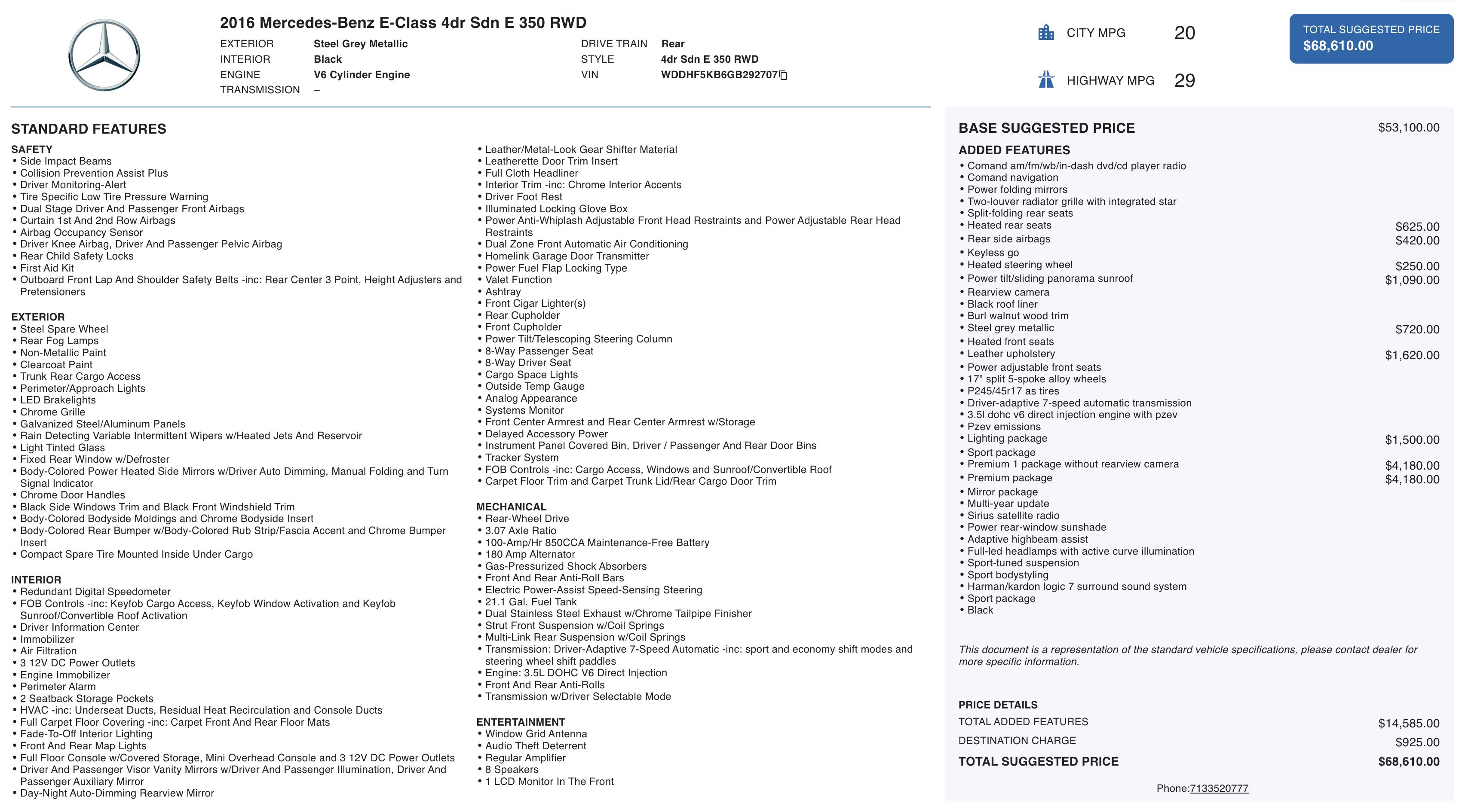 Used 2016 Mercedes-Benz E 350 Sedan image 5