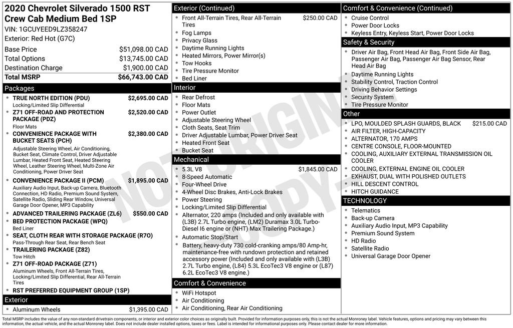 Used 2020 Chevrolet Silverado 1500 RST w/ True North Edition AWD/4WD image 5