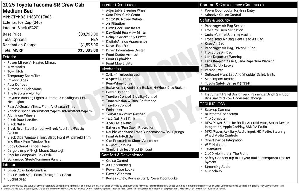 Used 2025 Toyota Tacoma SR RWD image 43