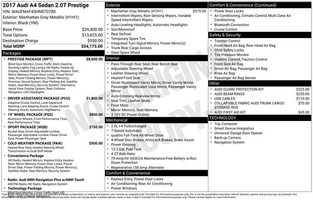 Used 2017 Audi A4 2.0T Prestige w/ Prestige Package image 42