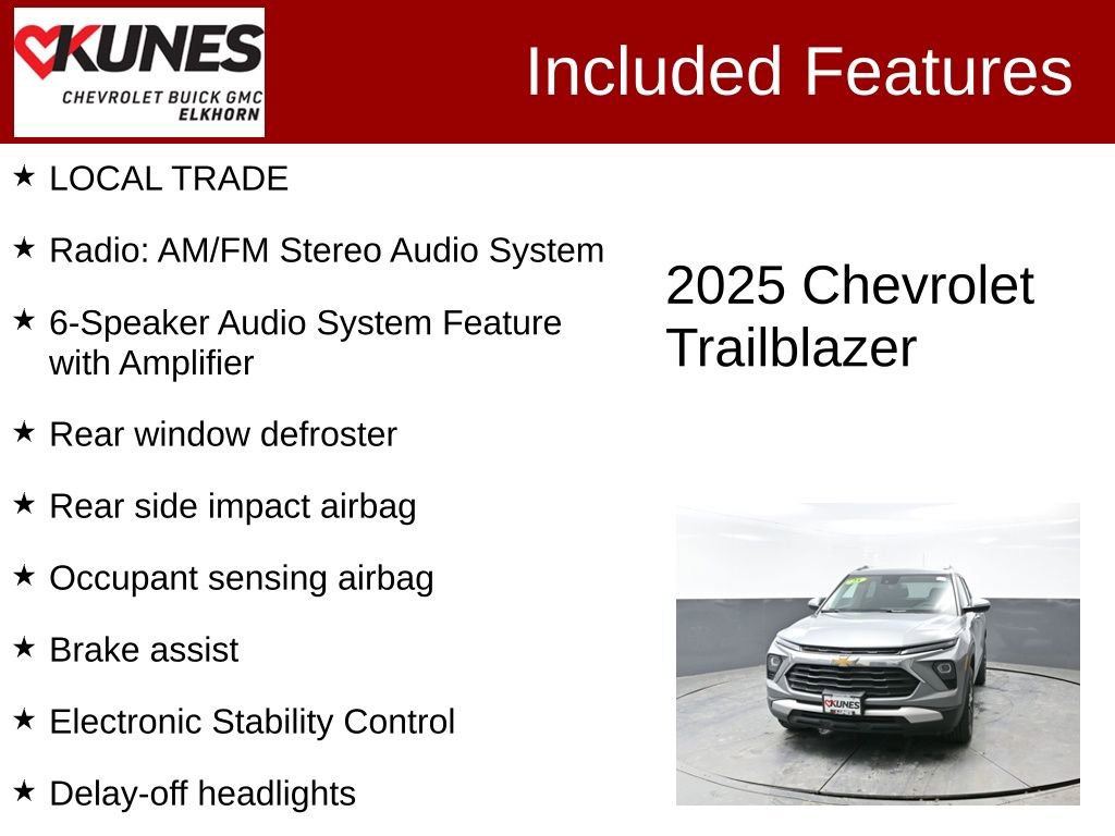 Used 2025 Chevrolet TrailBlazer LT w/ Driver Confidence Package image 3