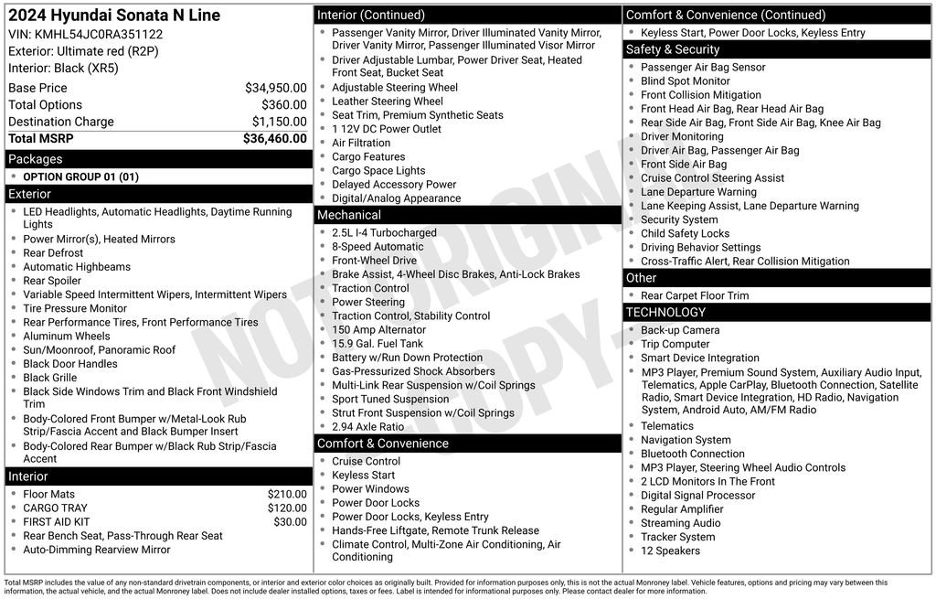Used 2024 Hyundai Sonata N Line FWD image 6