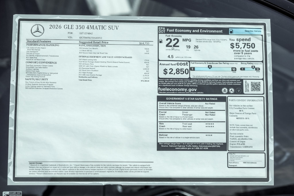 Certified 2026 Mercedes-Benz GLE 350 4MATIC image 25