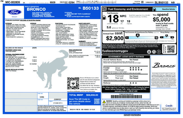 Used 2025 Ford Bronco Heritage Edition AWD/4WD image 5