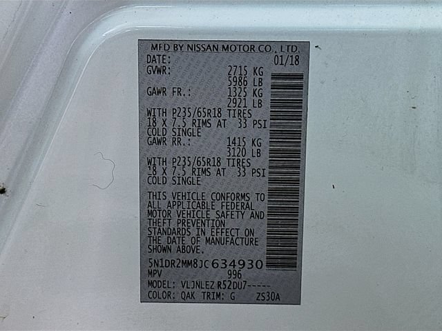 Used 2018 Nissan Pathfinder SV AWD/4WD image 33