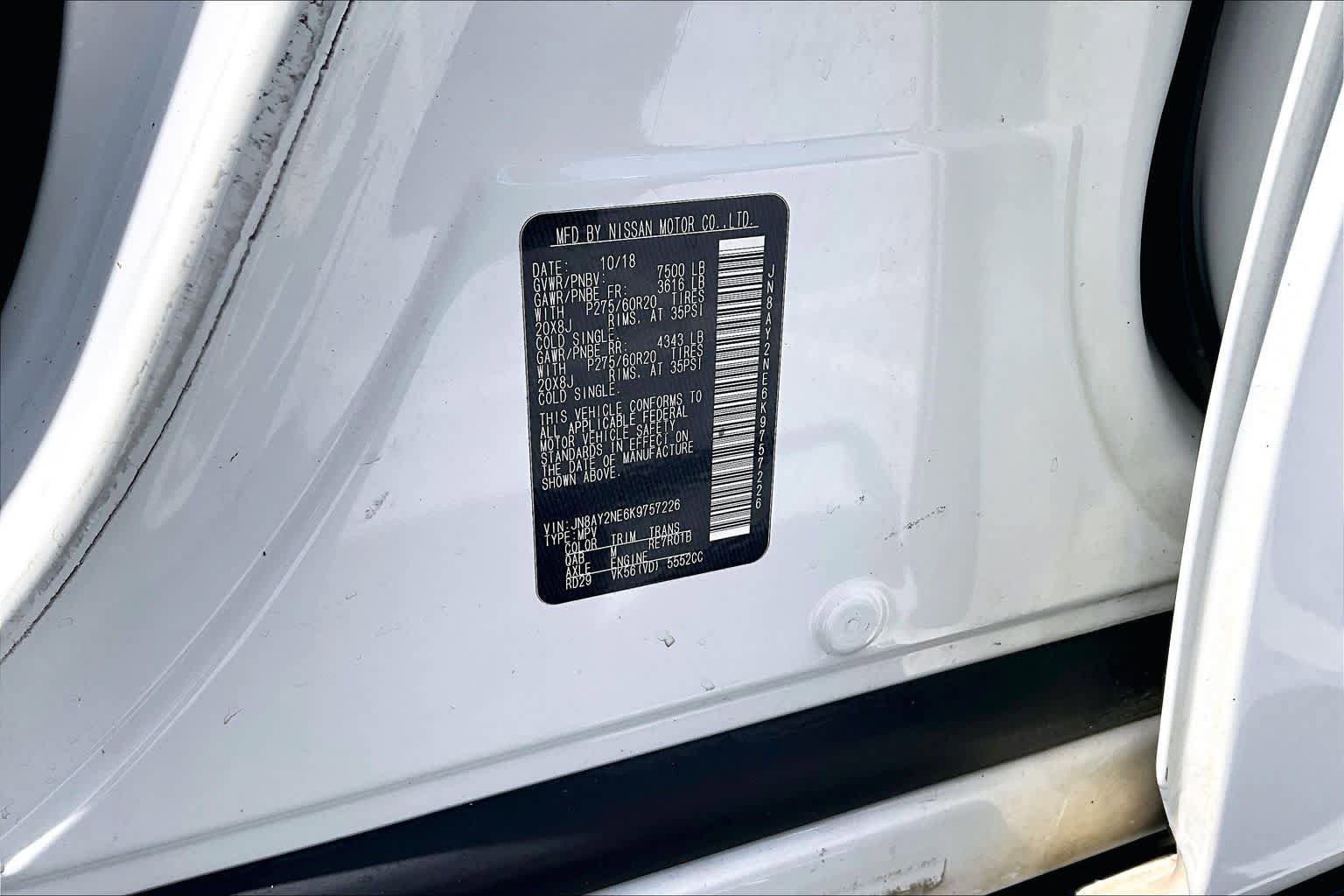 Used 2019 Nissan Armada Platinum w/ Captain's Chairs Package AWD/4WD image 32