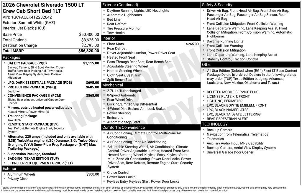 New 2026 Chevrolet Silverado 1500 LT w/ Safety Package RWD image 27