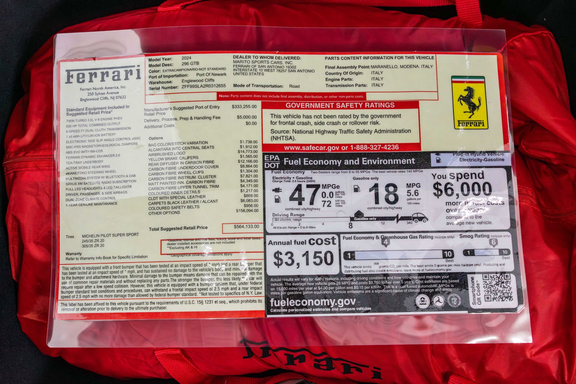 Certified 2024 Ferrari 296 GTB RWD image 27