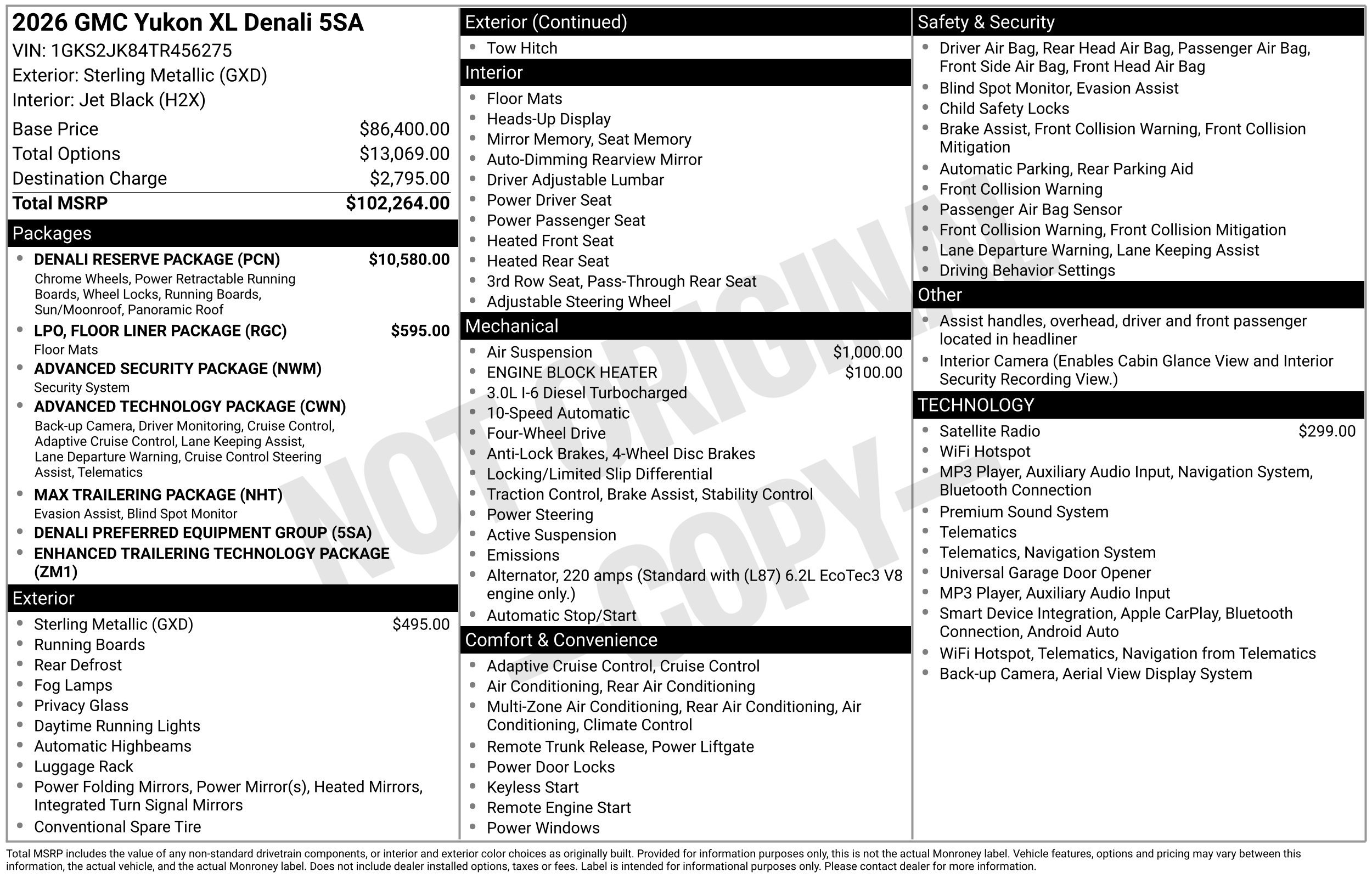 New 2026 GMC Yukon XL Denali w/ Denali Reserve Package AWD/4WD image 4
