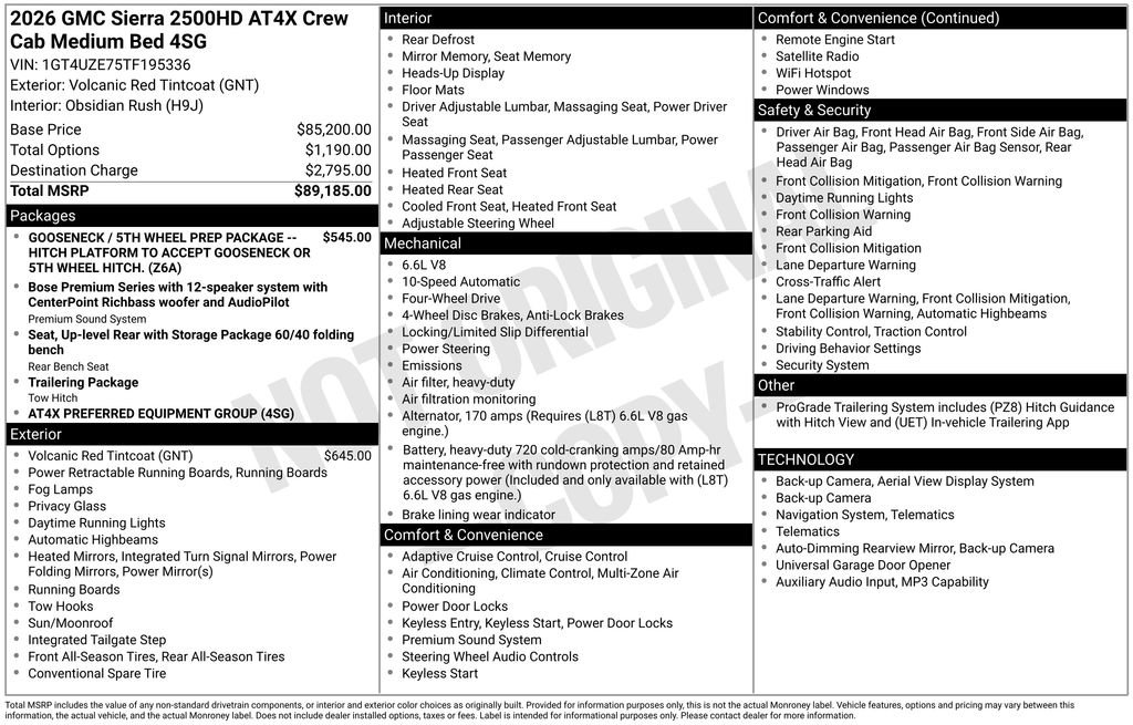 New 2026 GMC Sierra 2500 AT4X image 45