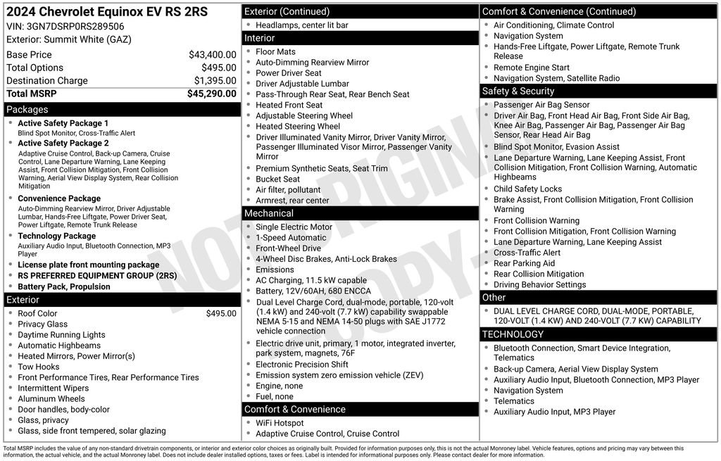 Used 2024 Chevrolet Equinox EV RS image 15