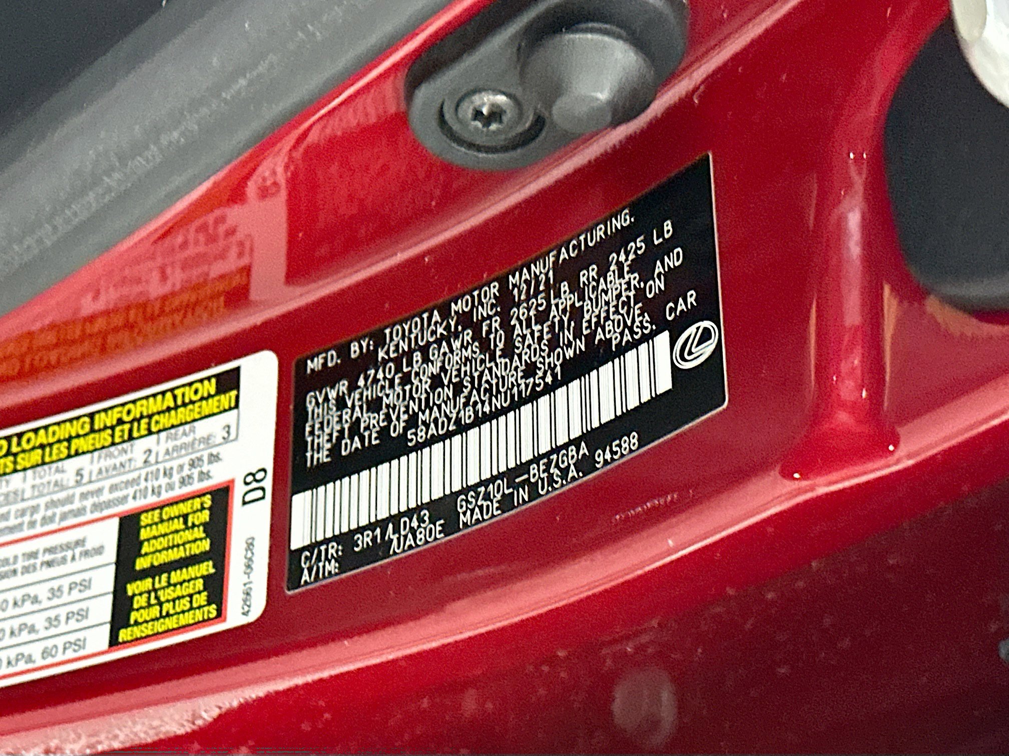 Used 2022 Lexus ES 350 w/ Premium Package image 12