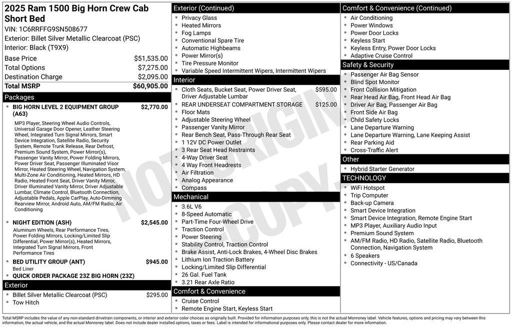 Used 2025 RAM 1500 Big Horn AWD/4WD image 12