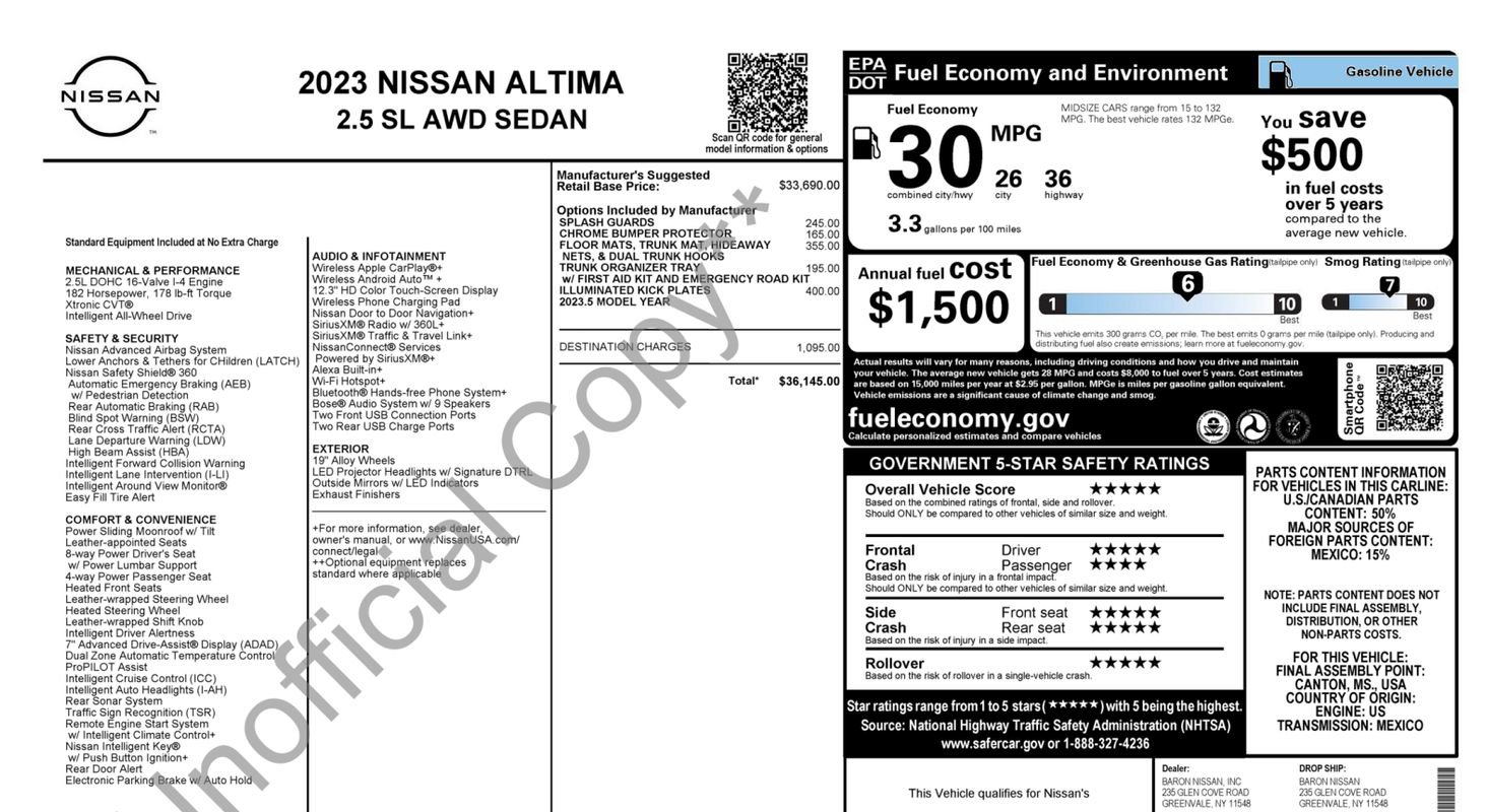 Used 2023 Nissan Altima 2.5 SL AWD/4WD image 9