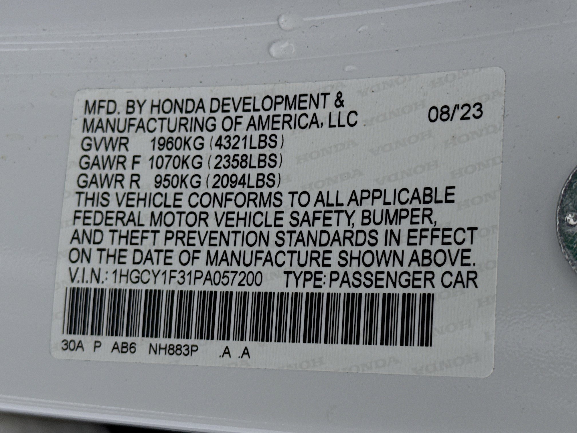 Certified 2023 Honda Accord EX image 31