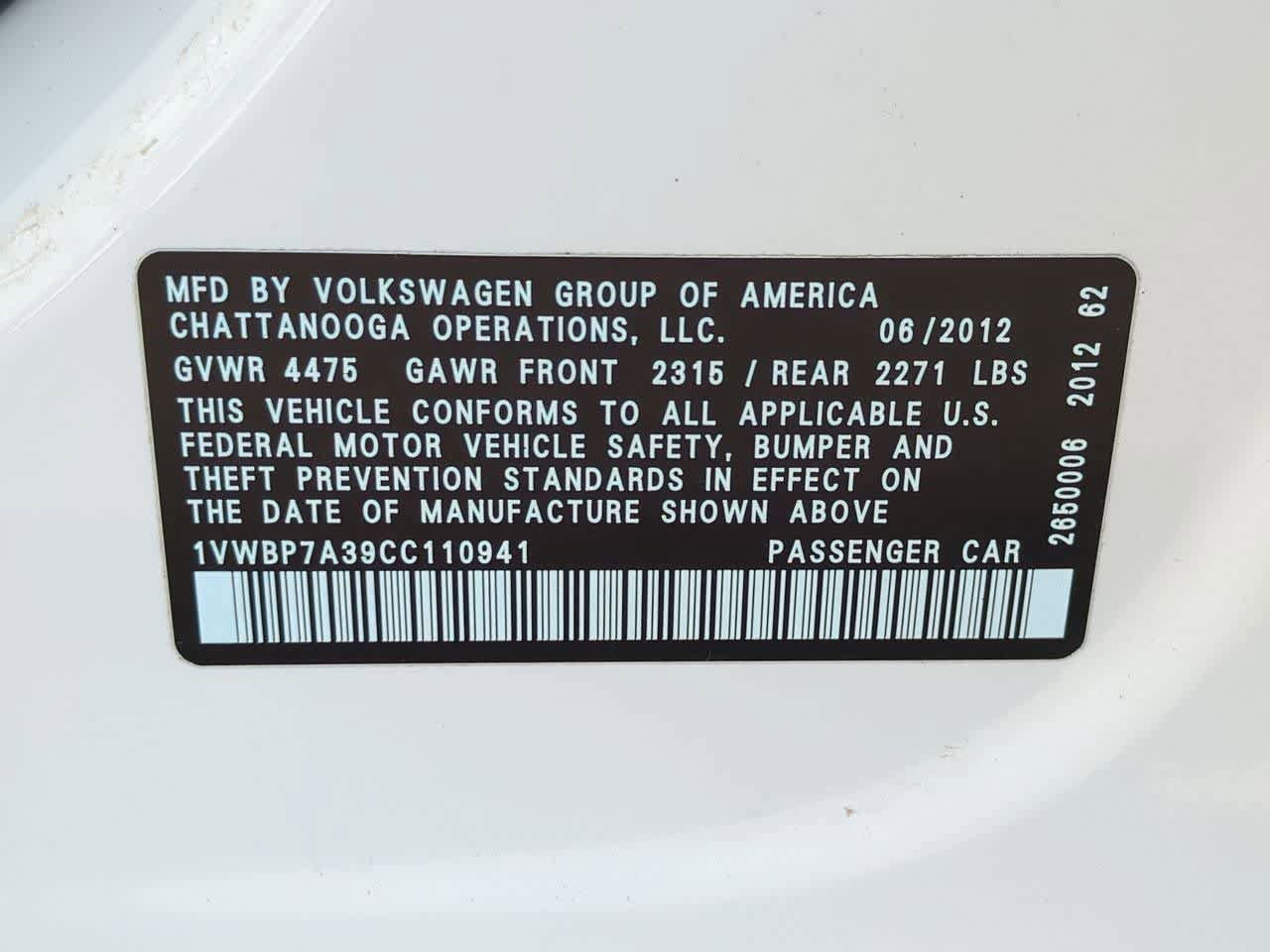 Used 2012 Volkswagen Passat 2.5 SE FWD image 32