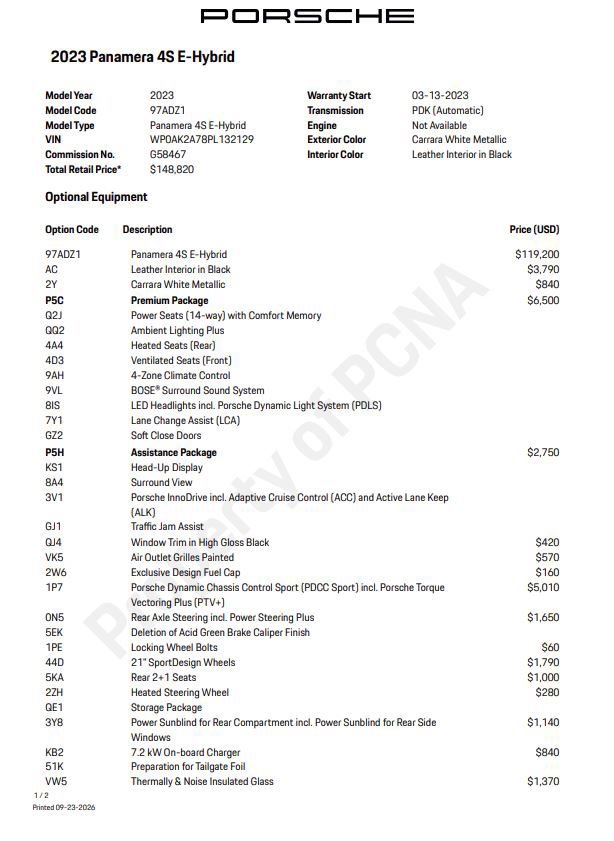 Certified 2023 Porsche Panamera 4S AWD/4WD image 6