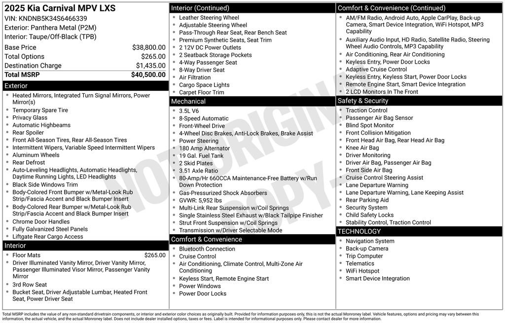 Used 2025 Kia Carnival FWD image 43