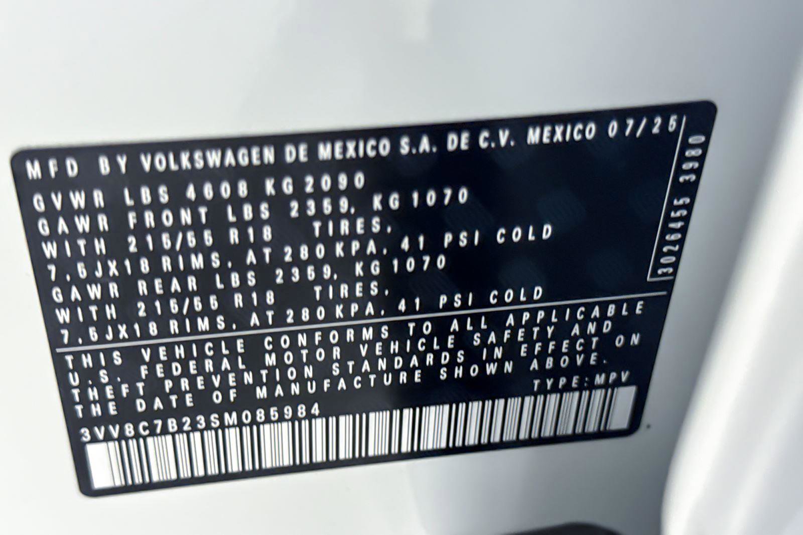 New 2025 Volkswagen Taos S image 27