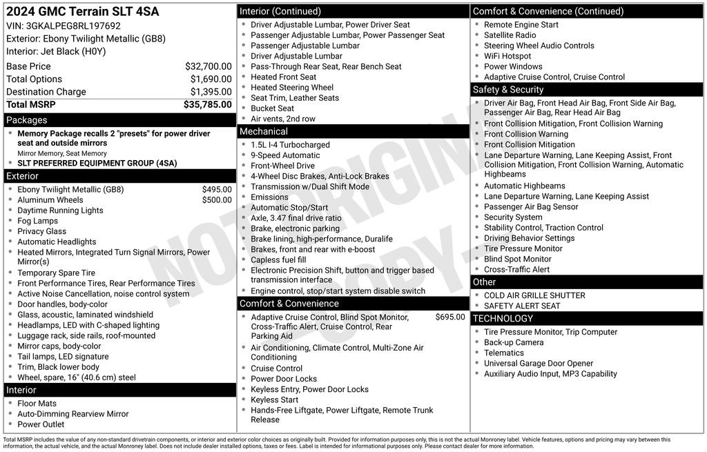 Certified 2024 GMC Terrain SLT FWD image 32