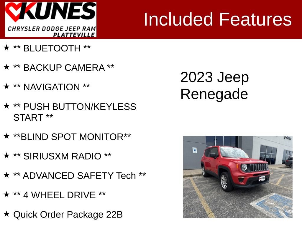 Used 2023 Jeep Renegade Latitude AWD/4WD image 2