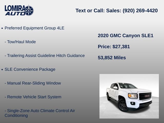 Used 2020 GMC Canyon SLE w/ Elevation Edition AWD/4WD image 8