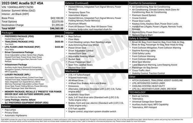 Used 2023 GMC Acadia SLT w/ Preferred Package image 35