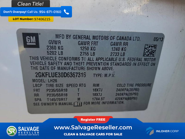 Used 2013 GMC Terrain SLT w/ Safety Package image 17