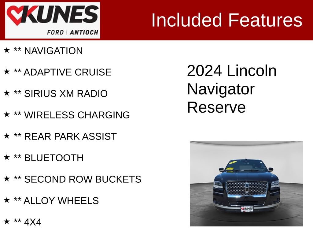 Used 2024 Lincoln Navigator Reserve w/ Equipment Group 201A AWD/4WD image 4