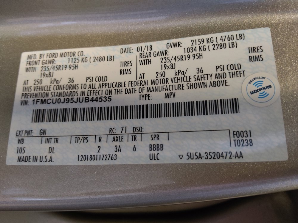 Used 2018 Ford Escape Titanium w/ Ford Safe & Smart Package image 33