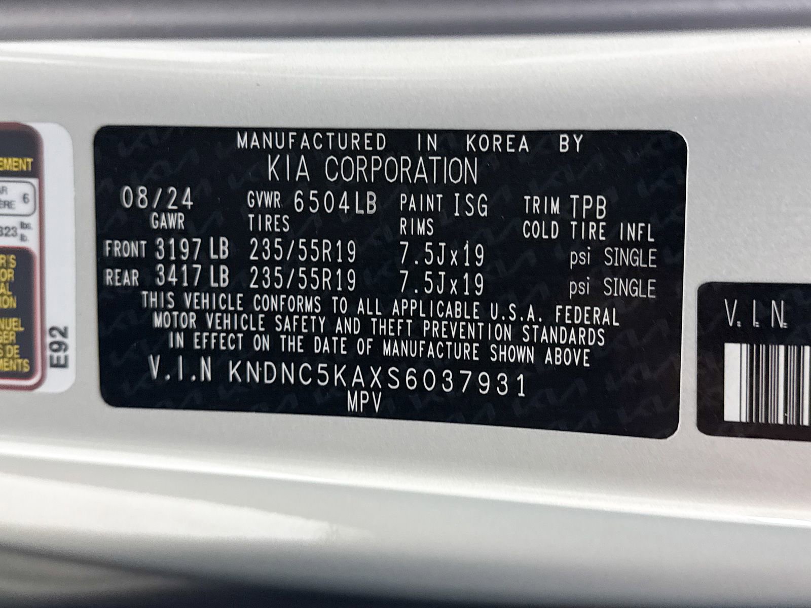 Certified 2025 Kia Carnival EX image 41