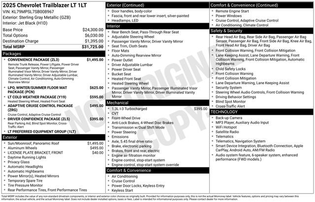 Used 2025 Chevrolet TrailBlazer LT w/ Convenience Package FWD image 25