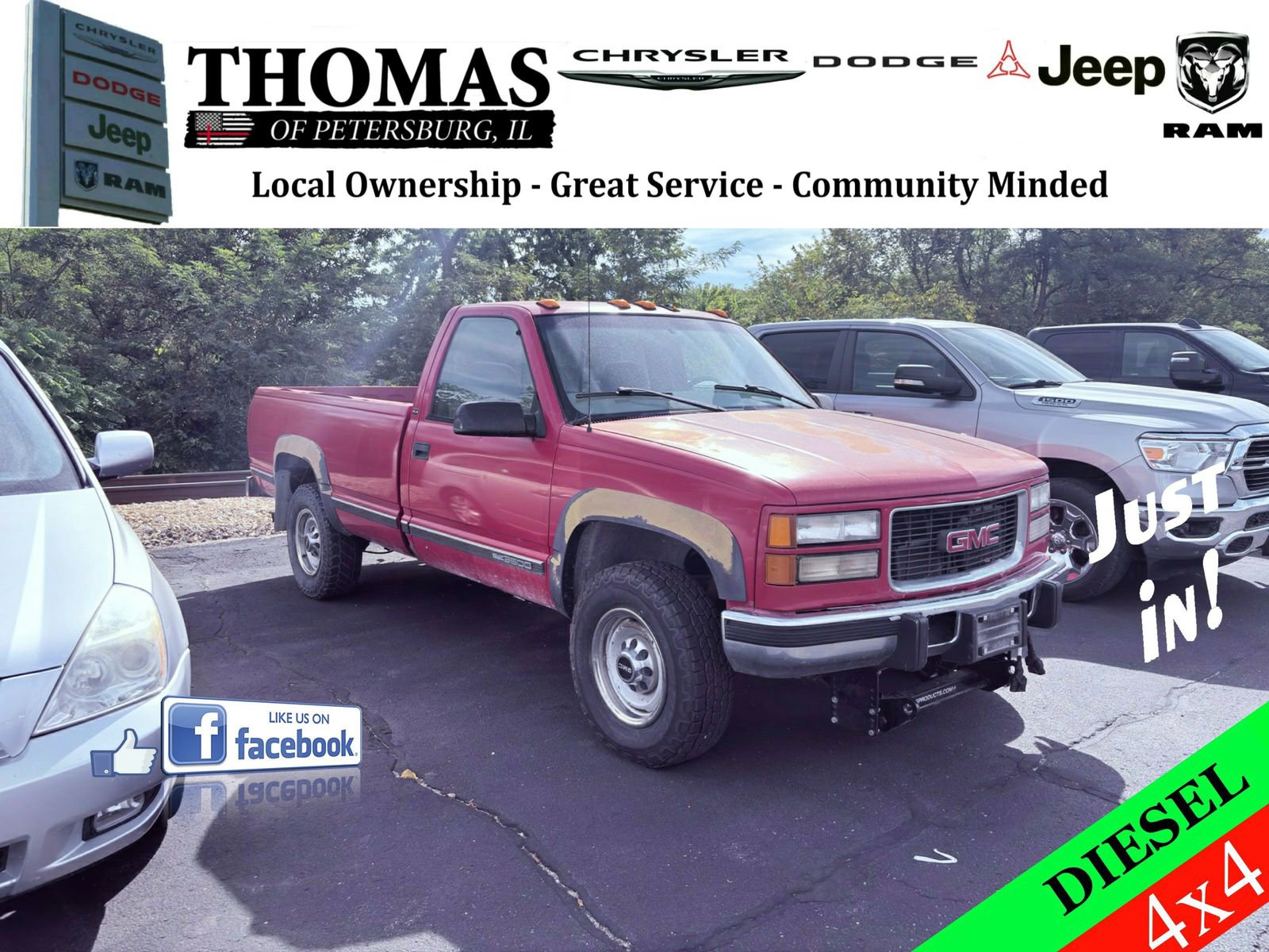 Used 1998 GMC Sierra 3500 4x4 Regular Cab w/ Marketing Option Pkg 3