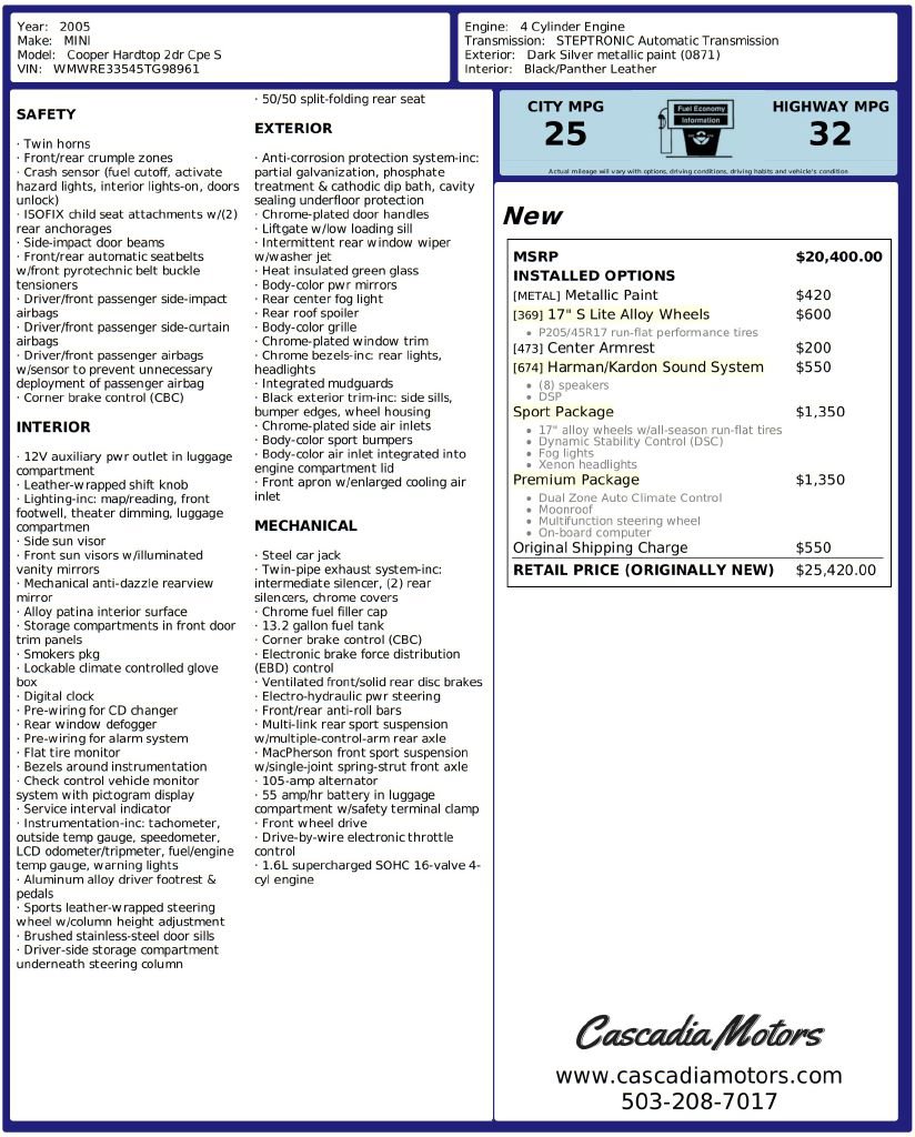 Used 2005 MINI Cooper S image 3