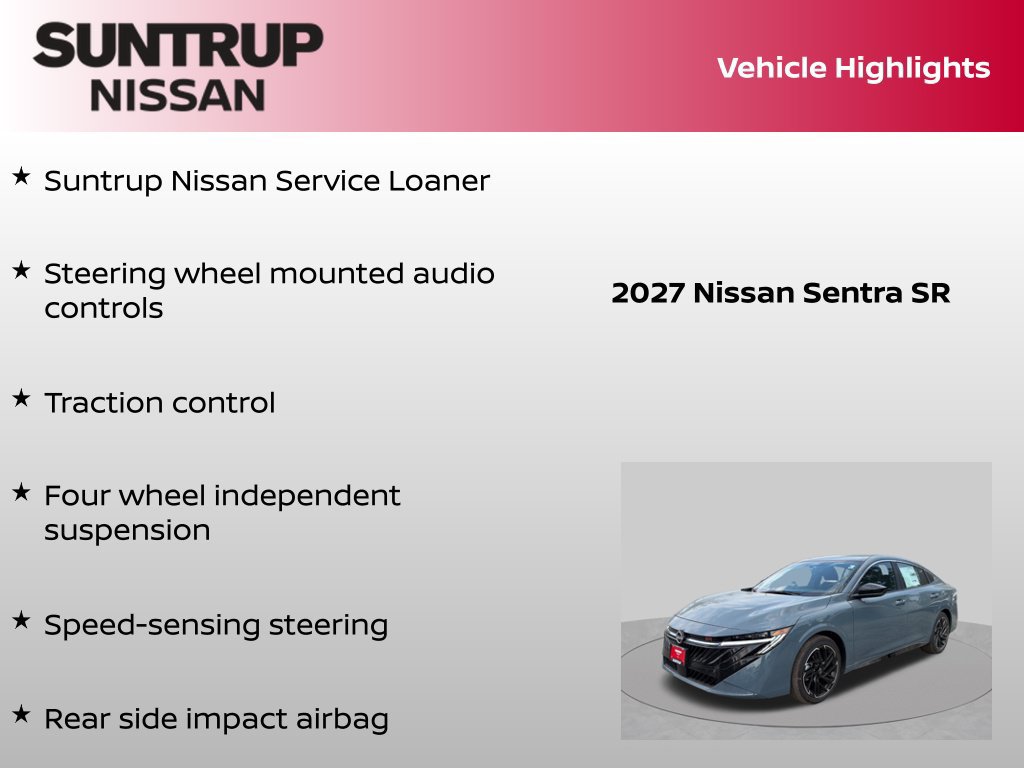 Certified 2027 Nissan Sentra SR w/ Floor Mat Package FWD image 8