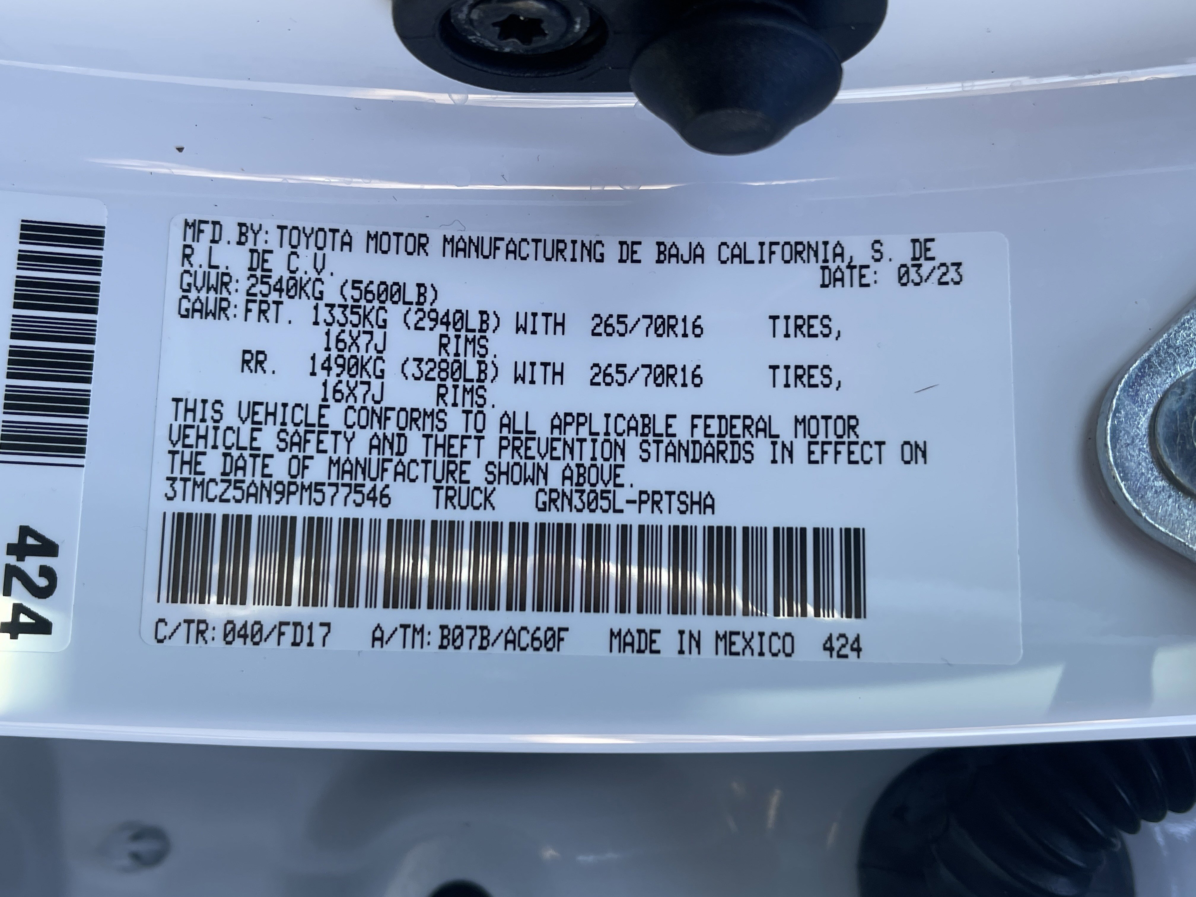 Used 2023 Toyota Tacoma TRD Off-Road w/ Advanced Technology Package image 36