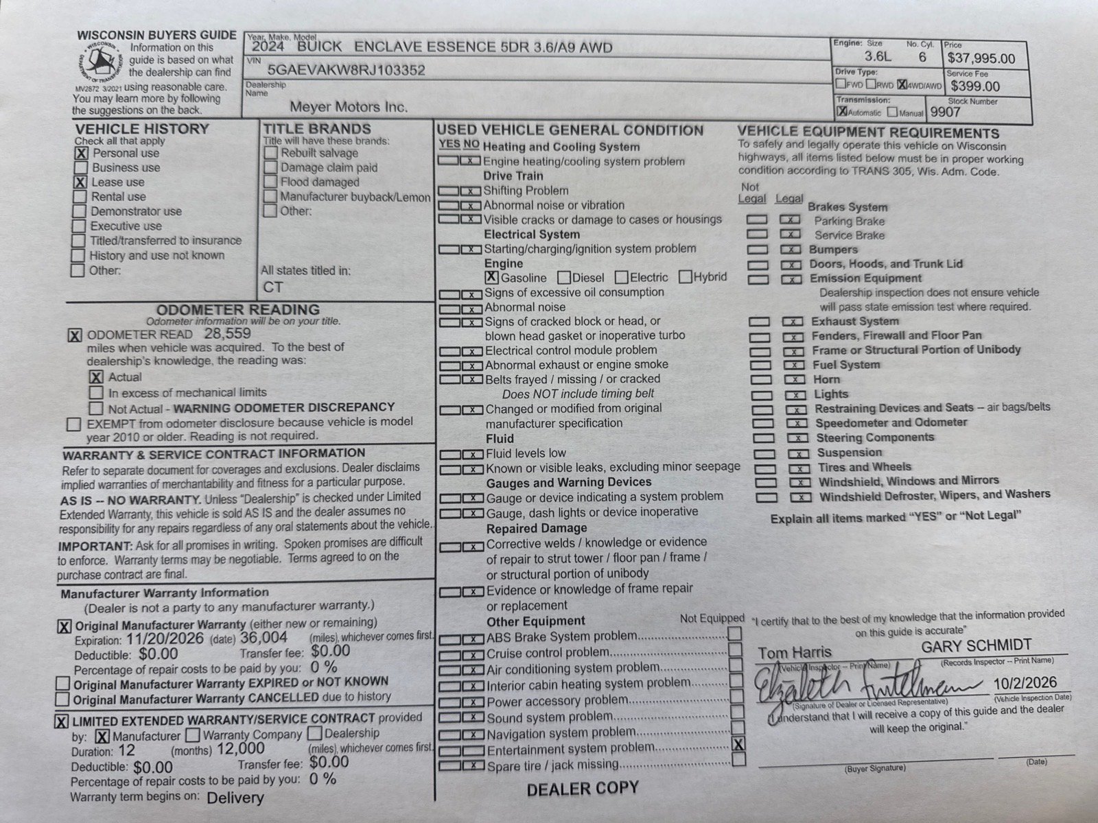 Certified 2024 Buick Enclave Essence w/ Experience Buick Package AWD/4WD image 30