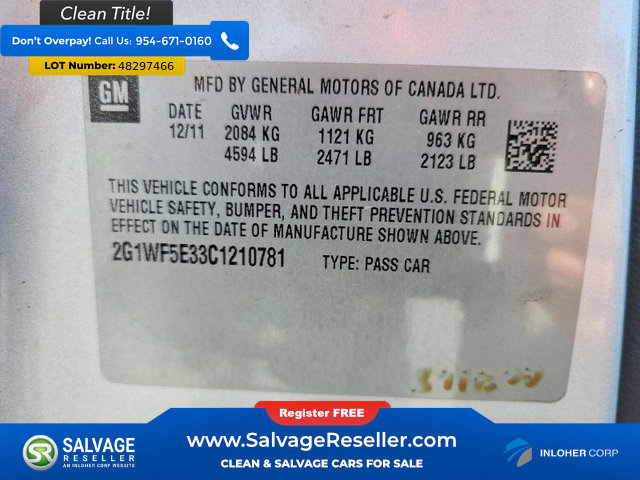 Used 2012 Chevrolet Impala LS image 16