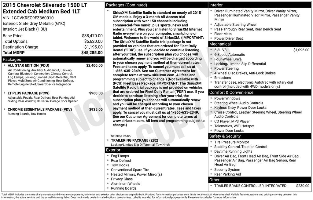 Used 2015 Chevrolet Silverado 1500 LT w/ All Star Edition image 11