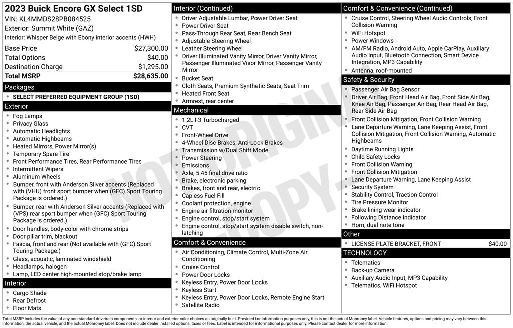 Used 2023 Buick Encore GX Select image 7