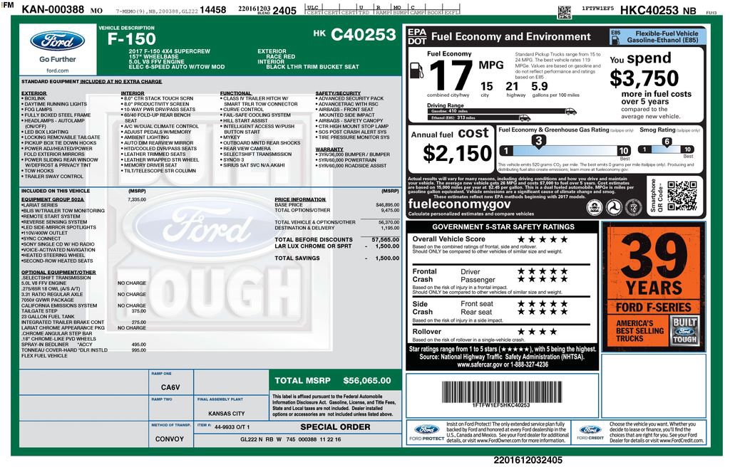 Used 2017 Ford F150 Lariat w/ Equipment Group 502A Luxury image 25