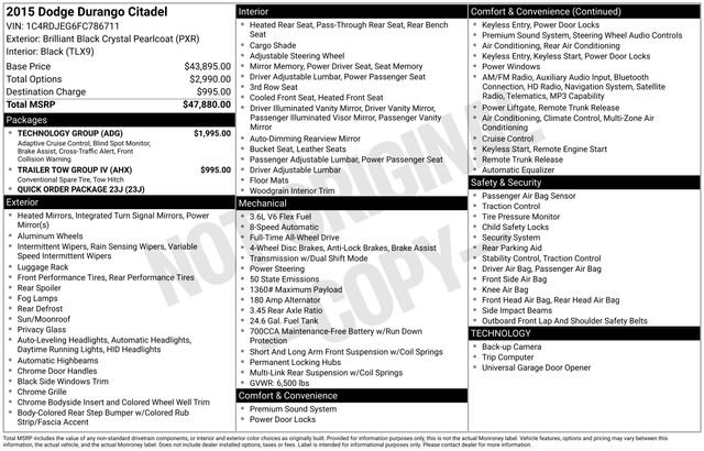 Used 2015 Dodge Durango Citadel w/ Technology Group image 33