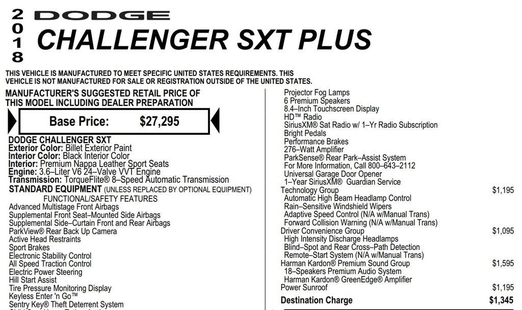 Used 2018 Dodge Challenger SXT Plus RWD image 19