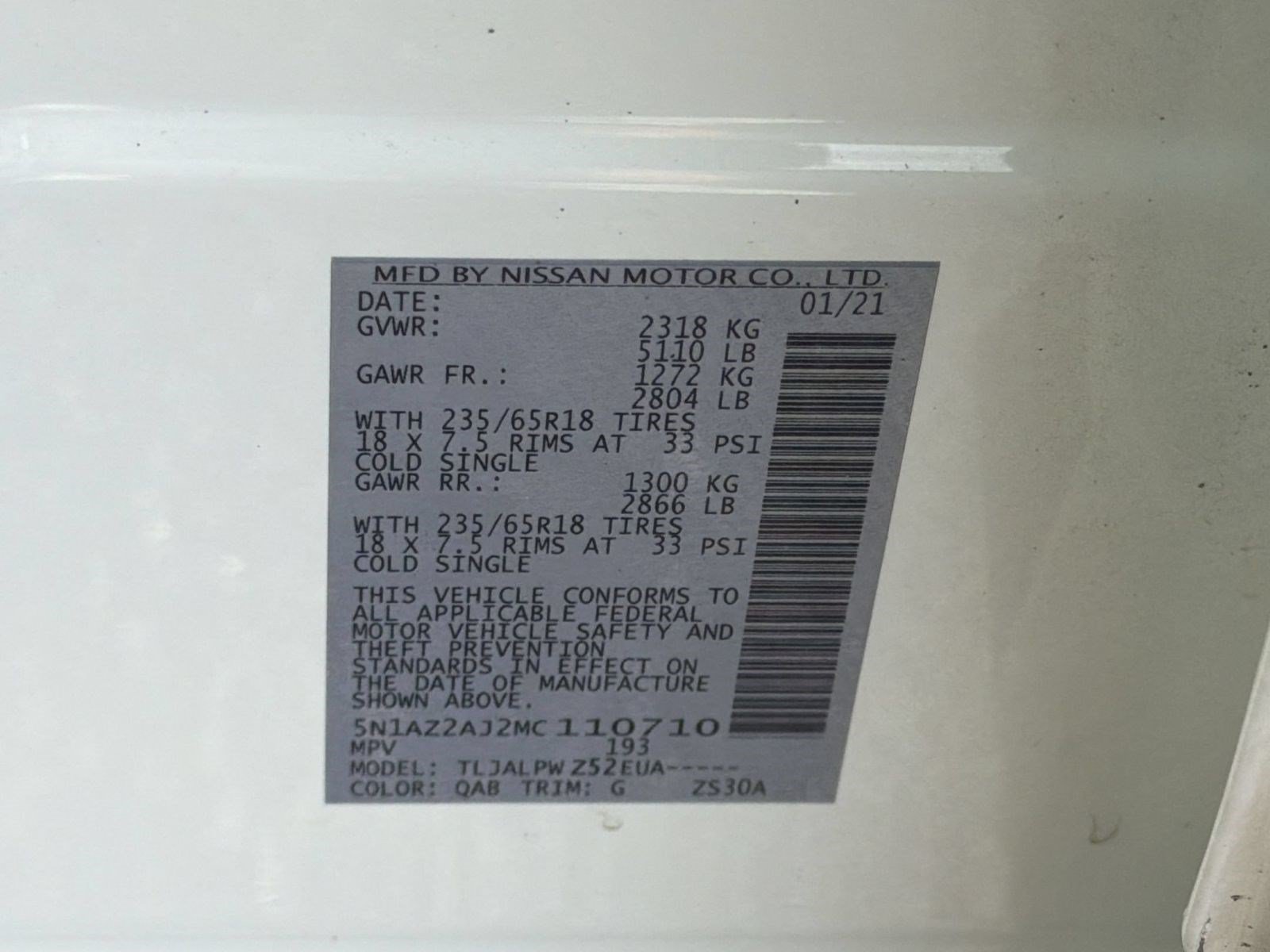 Used 2021 Nissan Murano S w/ Cargo Package FWD image 21