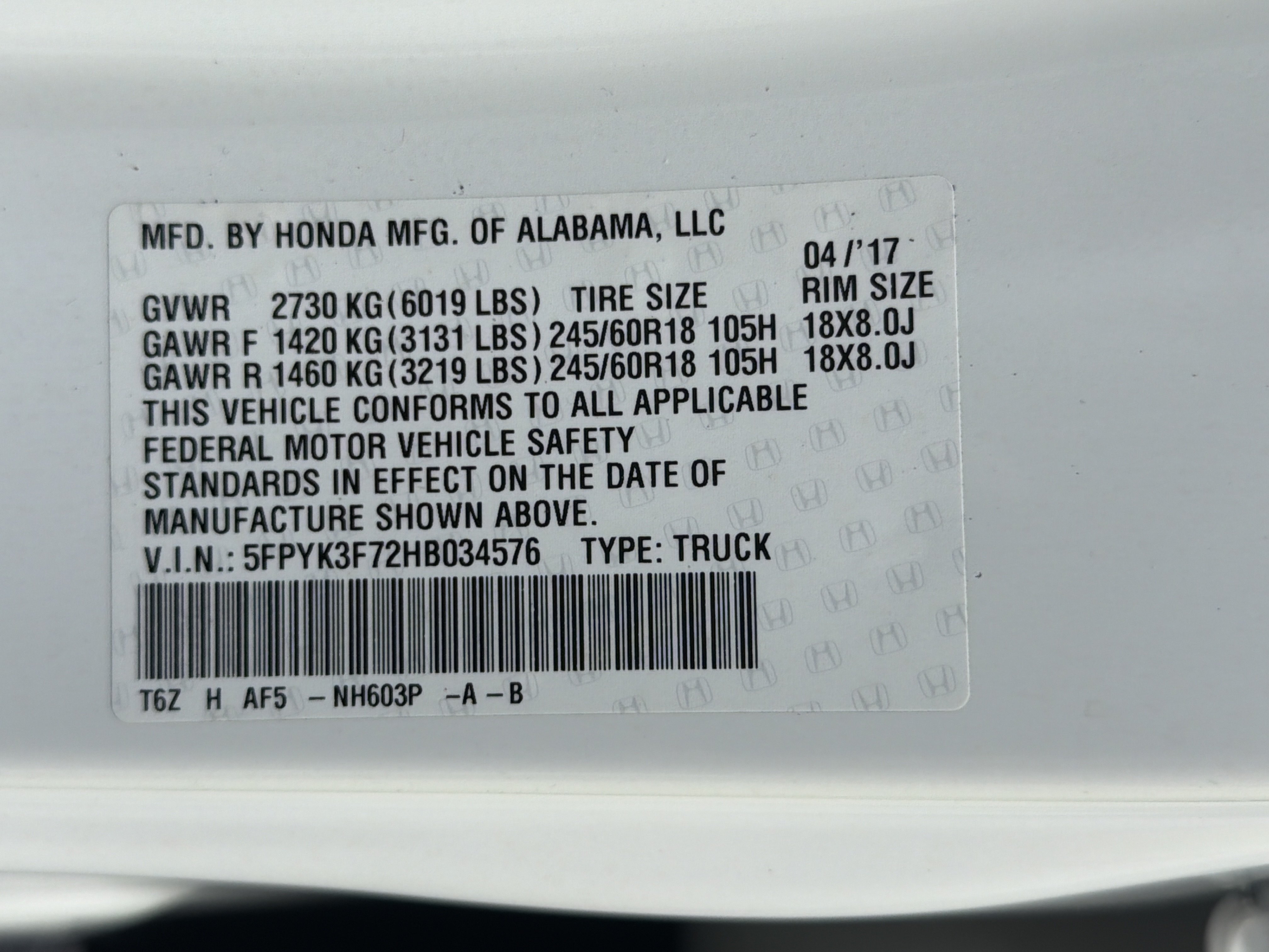 Certified 2017 Honda Ridgeline RTL-E image 36