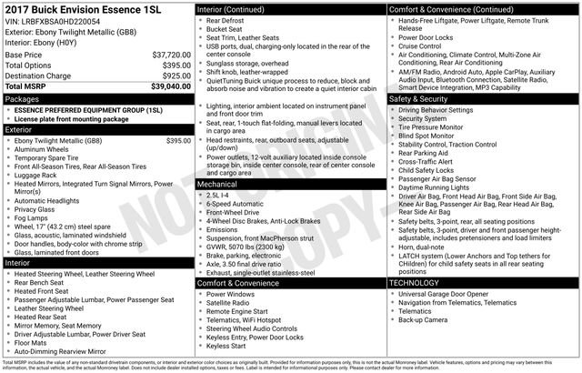 Used 2017 Buick Envision Essence image 37