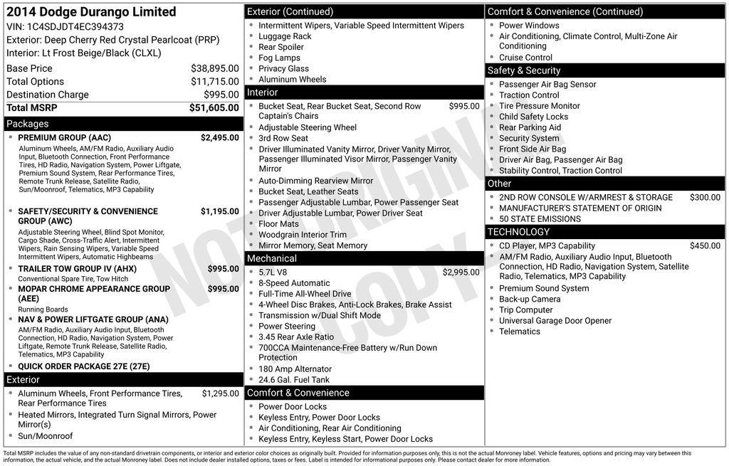 Used 2014 Dodge Durango Limited w/ Premium Group image 2