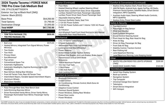 New 2026 Toyota Tacoma TRD Pro w/ Tow Tech Package image 7