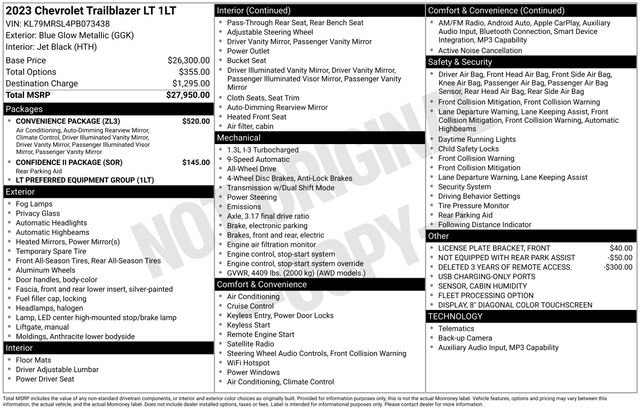 Used 2023 Chevrolet TrailBlazer LT w/ Convenience Package image 33